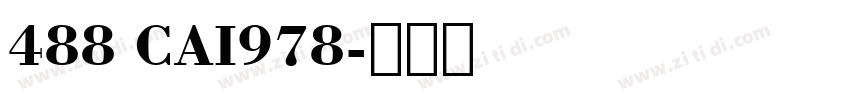 488 CAI978字体转换